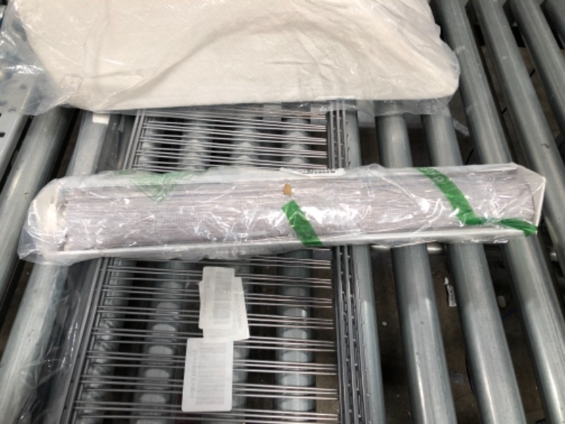 Photo 2 of ShadesU Window Blind Dual Layer Zebra Roller Light Filtering Sheer Shades Window Treatments Privacy Light Control for Day and Night (Maxium Height 72inch) (Grey Color) (Width 22inch)