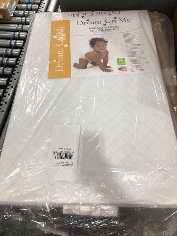 Photo 2 of Dream On Me Holly 3” Fiber Portable/Mini Crib Mattress I Waterproof I Green Guard Gold Certified | Dual-Sided Mattress I Vinyl Cover I Mini Crib Mattress
