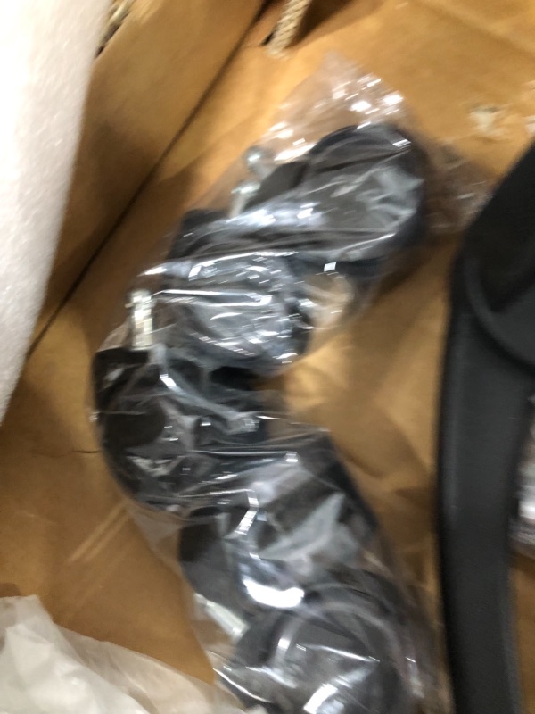 Photo 1 of Comfty Executive Leather & Mesh Office Chair, Black
