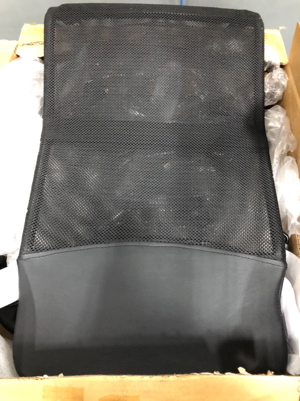Photo 1 of Comfty Executive Leather & Mesh Office Chair, Black
