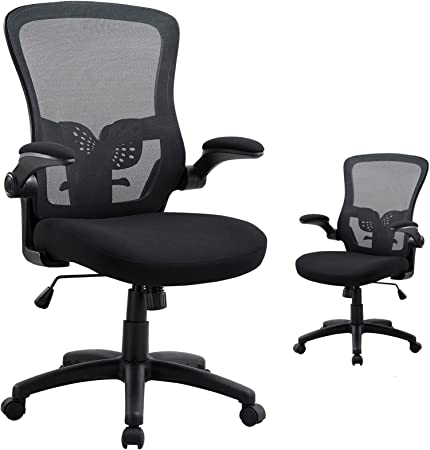 Photo 1 of Office Chair, SAIBFARST Ergonomic Computer Chair Mid Back Swivel Lumbar Support Home Desk Chair, Gaming Mesh Chair with Armrest
