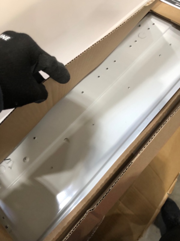 Photo 1 of Lithonia Lighting 80CRI FMLL 14IN 40K 80 CRI LED Rectangle 48 14-Inch Puff Flushmount, 5000 Lumens, White, 14 inch wide, 4000K