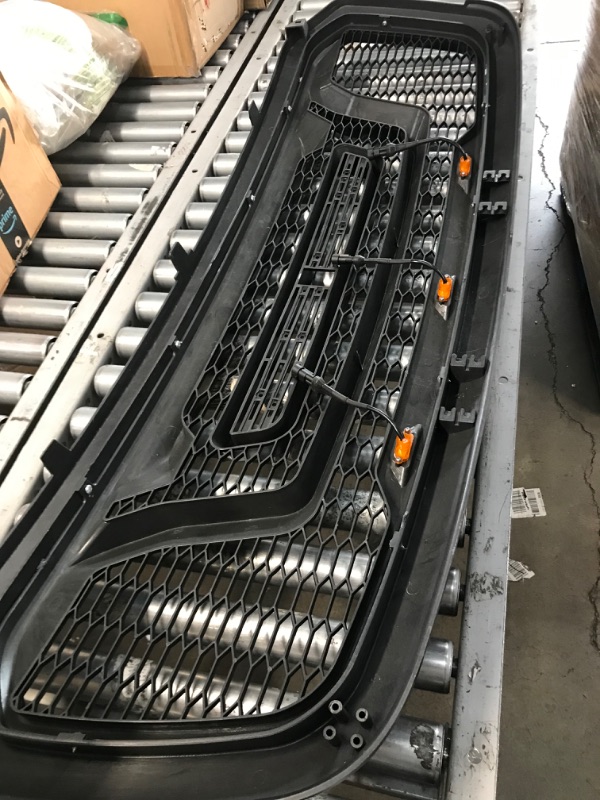 Photo 1 of INCOMPLETE ITEM
SNA Front Grill Compatible for (2013-2018) RAM 1500 and (2019-2021) RAM 1500 Classic, Rebel Style Grille Matte Black, with LED Lights and Gray Letters (NOT SUIT REBEL MODELS)