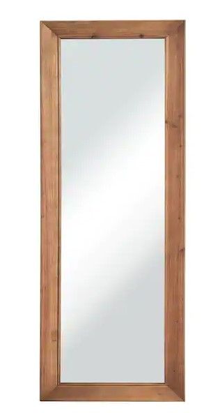 Photo 1 of 65 in. x 22 in. Farmhouse Rectangle Framed Full-Length Leaning Mirror
