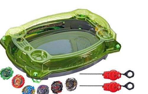 Photo 1 of Beyblade Burst QuadDrive Collision Nebula Beyblade Stadium Battle Set

