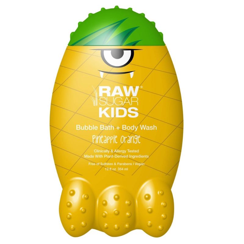 Photo 1 of 3 OF- Raw Sugar Kids 2-in-1 Body Wash & Bubble Bath Pineapple Orange - 12.0 Fl Oz
