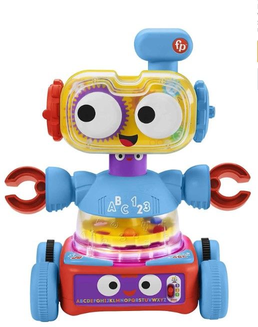 Photo 1 of Fisher-Price Baby Toddler & Preschool Learning Toy Robot with Lights Music & Smart Stages Content, 4-in-1 Ultimate Learning Bot?
