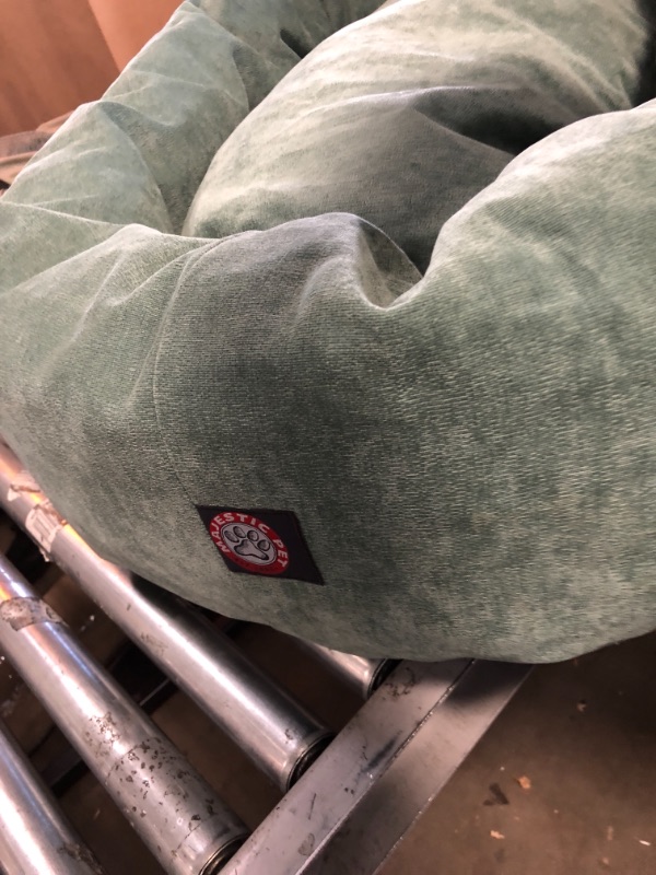 Photo 3 of 40" Sage Suede Bagel Dog Bed By Majestic Pet Products
