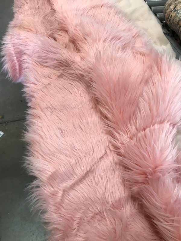 Photo 1 of 
PAGISOFE Pink Fluffy Shag Area Rugs for Bedroom 5x7, Soft Fuzzy Shaggy Rugs for Living Room Carpet Nursery Floor Girls Room Dorm Rug