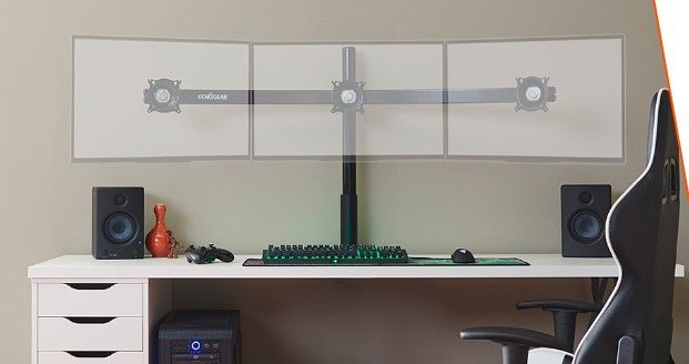 Photo 1 of Adjustable Triple Monitor Desk Mount - ECHO-GM3C 