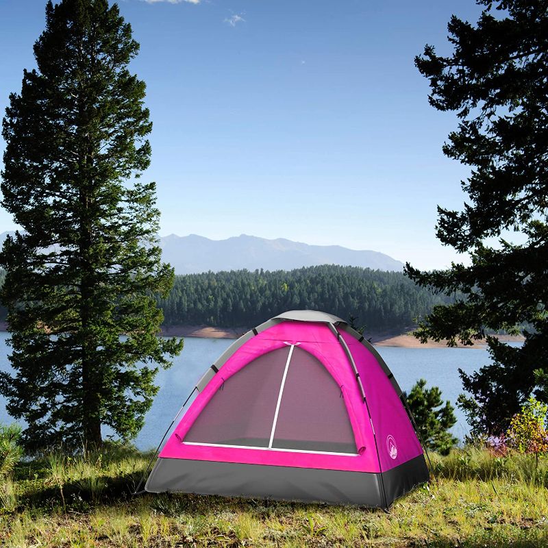 Photo 1 of 2-Person Camping Tent – Includes Rain Fly and Carrying Bag – Lightweight Outdoor Tent for Backpacking, Hiking, or Beach by Wakeman Outdoors
