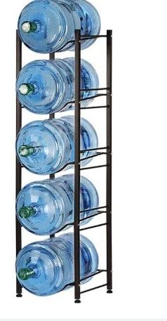 Photo 1 of 
5 Gallon Water Jug Holder Water Bottle Storage Rack (4 Tier, Dark Brown)