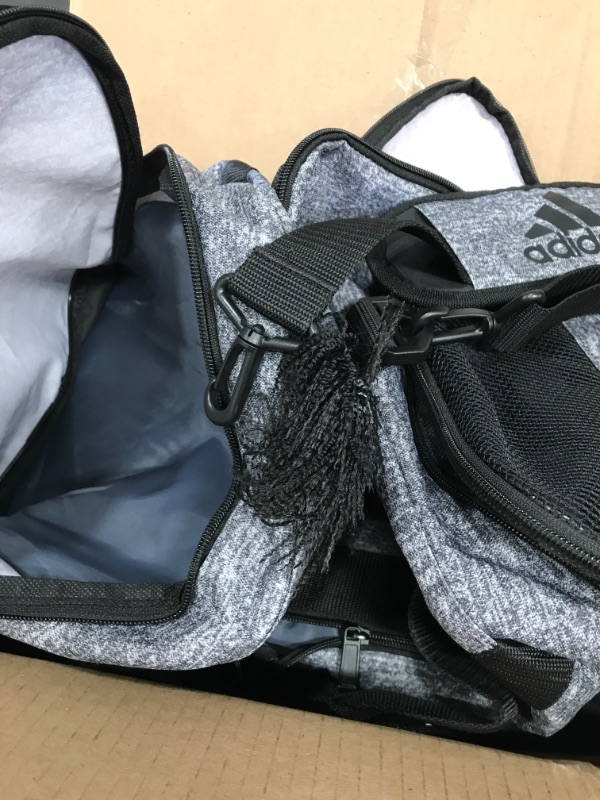 Photo 3 of adidas Defender 4 Medium Duffel Bag, Jersey Onix Grey/Black, One Size One Size Jersey Onix Grey/Black