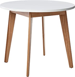 Photo 1 of Amazon Brand – Rivet Noah Round Modern Ash Dining Table, 35.4"W, White