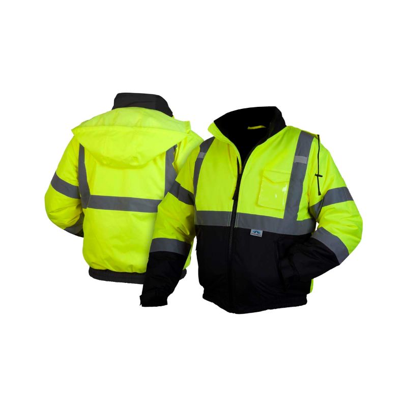 Photo 1 of Hi-Vis Lime Bomber Jacket with Quilted Lining- Size Extra Large
