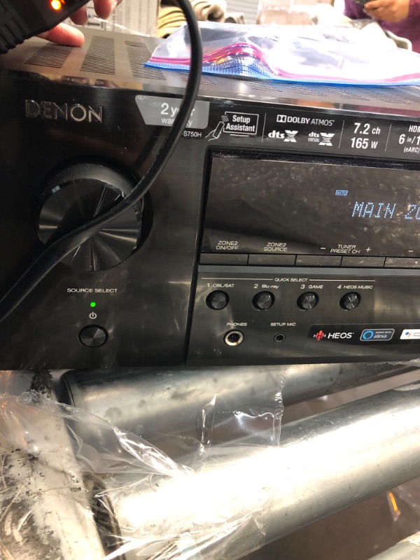 Photo 5 of Denon AVR-S750H Receiver, 7.2 Channel (165W x 7) - 4K Ultra HD Home Theater (2019) | Music Streaming | New - eARC, 3D Dolby Surround Sound (Atmos, DTS/Virtual Height Elevation) | Alexa + HEOS
