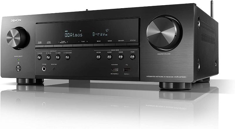 Photo 1 of Denon AVR-S750H Receiver, 7.2 Channel (165W x 7) - 4K Ultra HD Home Theater (2019) | Music Streaming | New - eARC, 3D Dolby Surround Sound (Atmos, DTS/Virtual Height Elevation) | Alexa + HEOS
