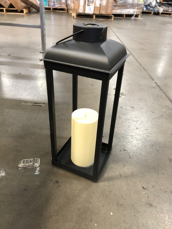 Photo 1 of BENT CORNER***large outdoor lantern with solar candle, 20"