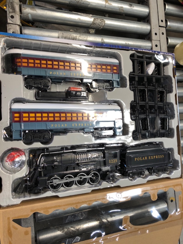 Photo 2 of -USED FOR PARTS-
Lionel The Polar Express Ready-to-Play Set, Battery-Powered Berkshire-Style Model Train Set with Remote , Black