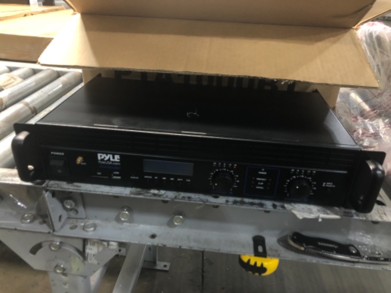 Photo 1 of 2-channel Bluetooth Power Amplifier - 2000w Bridgeable Rack Mount Pro Audio Sound Wireless Home Stereo Receiver W/trs Xlr Input, LCD, Bridge Mode.
