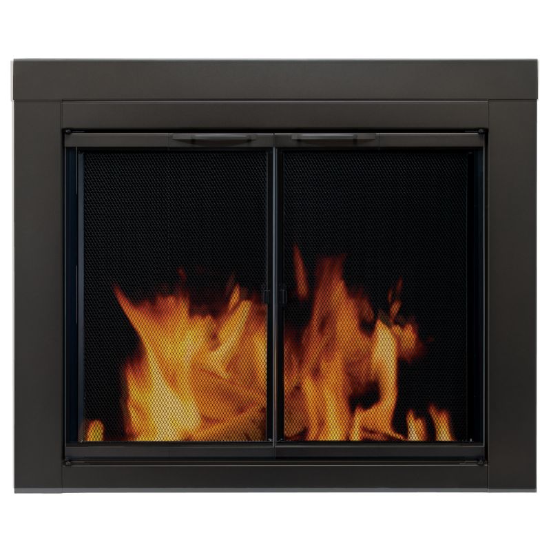 Photo 2 of 
Pleasant Hearth Alpine Black Small Cabinet-style Clear Tempered Glass Fireplace Doors
Small size dimensions: 30-37-Inch width of firebox opening and 22.5-29.5-Inch height of firebox opening, with 37.5-30-Inch overall frame dimensions.
