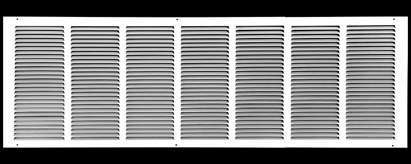 Photo 1 of 36"w X 14"h Steel Return Air Grilles - Sidewall and Ceiling - HVAC Duct Cover - White [Outer Dimensions: 37.75"w X 15.75"h]
