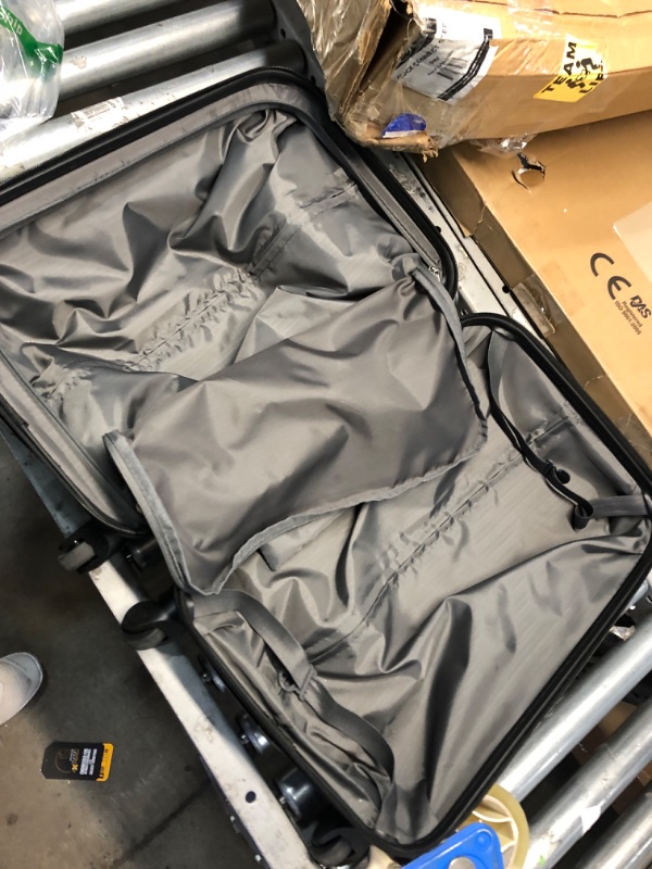 Photo 1 of ** USED ** TOP EDGES SRATCHED **Kenneth Cole REACTION Out Of Bounds Luggage Collection Lightweight Durable Hardside 4-Wheel Spinner Travel Suitcase Bags, Granite Blue, 20-Inch Carry On 20-Inch Carry On Granite Blue