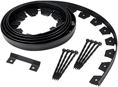 Photo 1 of EasyFlex 3100-20C-6 Heavy-Duty No-Dig Landscape Edging No-Dig Landscape Edging Kit 20 Foot Black
