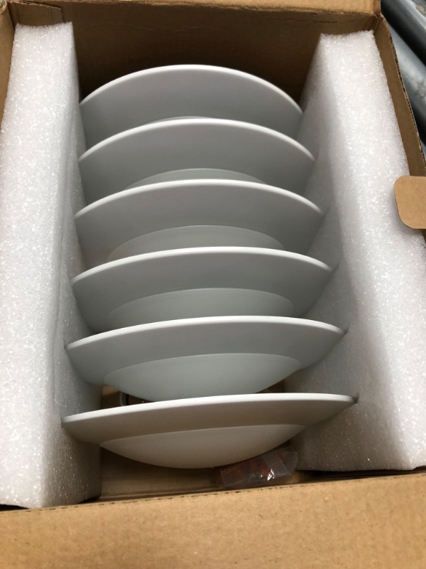 Photo 2 of 6Inch LED Dimmable Ceiling Light Fixture, Wet Rated Dimmable LED Disk Light, CRI 90, J-Box or Recessed Can Installation, White, 1050 LM, 15W (75W Eqv.), 3000K, Energy Star, ETL -6 Pack
