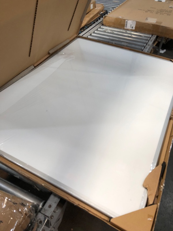 Photo 4 of DAMAGED ITEM
Amazon Basics Magnetic Dry Erase White Board, 35 x 47-Inch Whiteboard - Silver Aluminum Frame 35" x 47" Magnetic, Aluminum Frame