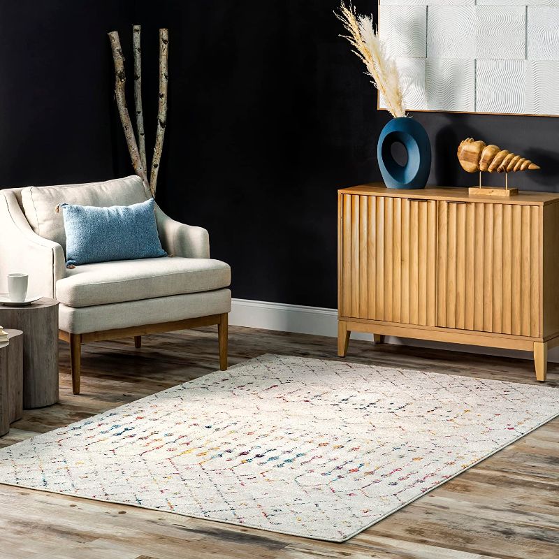 Photo 1 of nuLOOM Moroccan Blythe Area Rug, 5' x 7' 5", Light Multi
