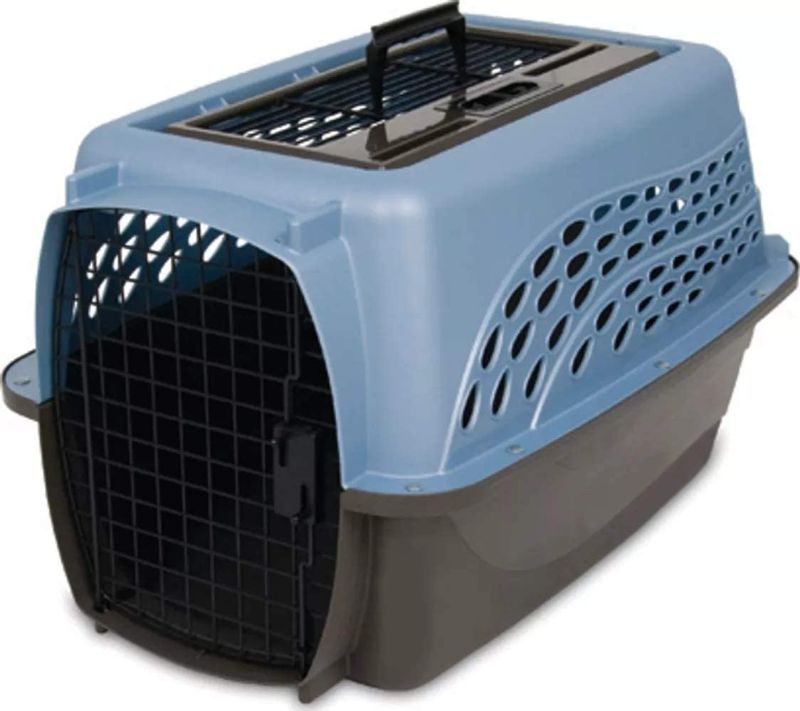 Photo 1 of 
Petmate Two-Door Small Dog Kennel & Cat Kennel (Top Loading or Front Loading Pet Carrier, Great for Small Animals, Made with Recycled Materials, 24 inch