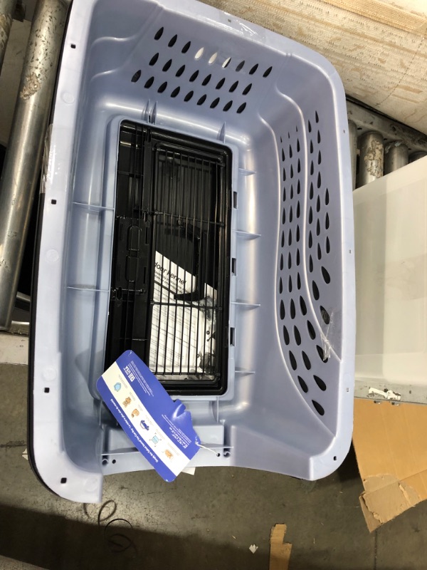 Photo 2 of 
**SEE NOTE** Two-Door Small Dog Kennel & Cat Kennel (Top Loading or Front Loading Pet Carrier, Great for Small Animals, Made with Recycled Materials, 24 inch