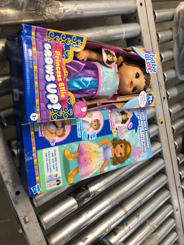 Photo 2 of Baby Alive Princess Ellie Grows Up! Brown Hair Doll, Interactive Baby Doll with Accessories, Talking Baby Dolls, Toys for 3 Year Old Girls and Boys and Up, 18-Inch