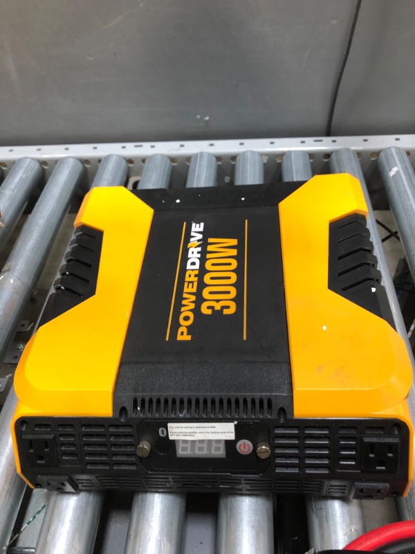 Photo 3 of ***PARTS ONLY*** PowerDrive PD3000 3000 Watt Power Inverter Features Bluetooth(R) Wireless Technology with an APP Interface for Remote Access (UNABLE TO TEST. USED)