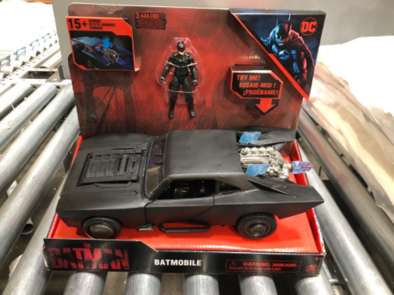 Photo 2 of Batman Batmobile with 4” Batman Figure, Lights and Sounds, The Batman Movie Collectible