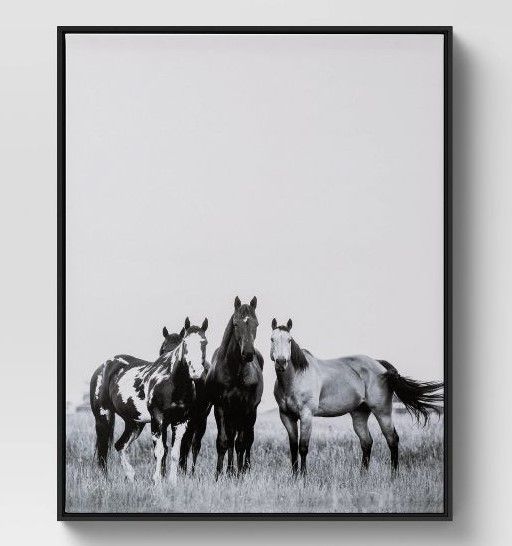 Photo 1 of 24" x 30" Framed Wall Canvas Black - Threshold™

