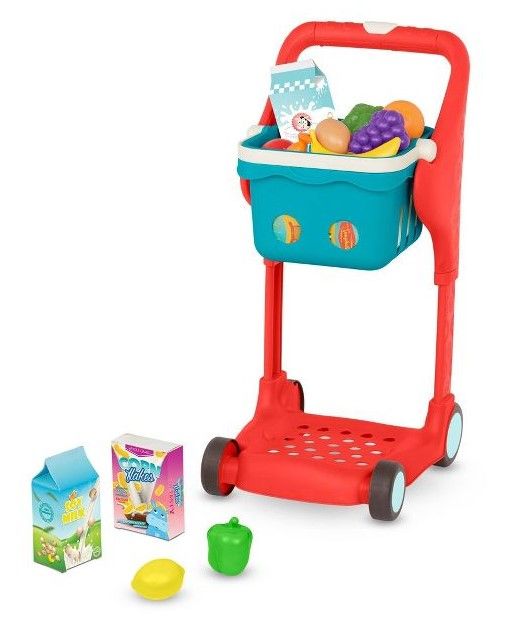 Photo 1 of B. play - Shopping Cart & Play Food - Shop & Glow Toy Cart

