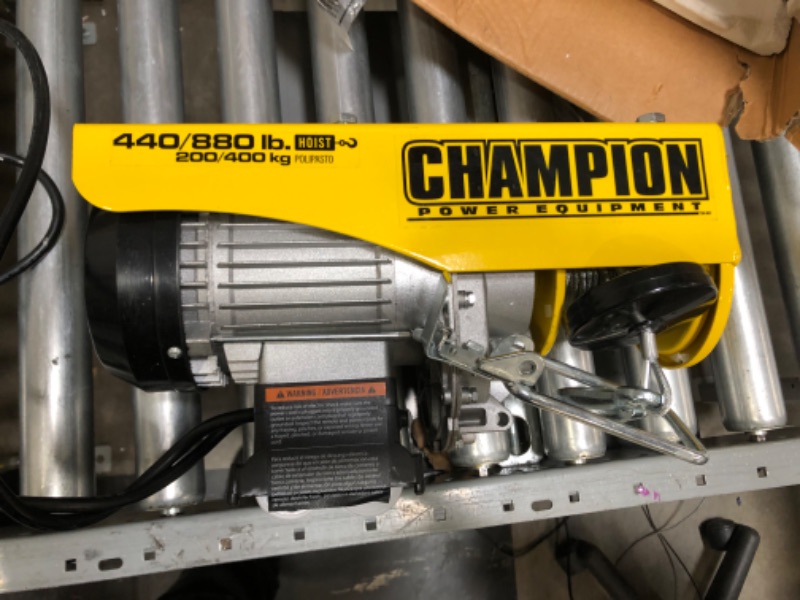 Photo 2 of Champion 440/880-lb. Automatic Electric Hoist with Remote Control