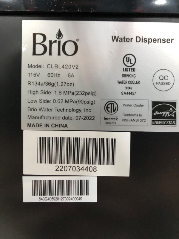 Photo 4 of ***PARTS ONLY*** Brio Bottom Loading Cooler Water Dispenser Essential Series