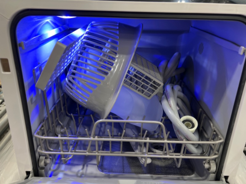 Photo 3 of Portable Countertop Dishwashers, NOVETE Compact Dishwashers with 5 L Built-in Water Tank & Inlet Hose, 5 Washing Programs, Baby Care, Air-Dry Function and LED Light for Small Apartments, Dorms and RVs
