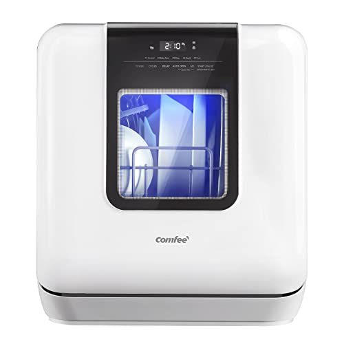 Photo 1 of COMFEE' Countertop Dishwasher, Portable Dishwasher with 6L Built-in Water Tank, Mini Dishwasher with More Space Inside, 7 Programs, UV Hygiene& Auto D
