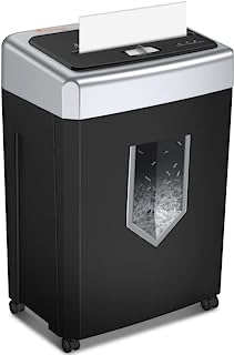 Photo 1 of Bonsaii 14-Sheet Office Paper Shredder, 40-Minute Home Office Heavy Duty Shredder, Cross Cut Shredder for Home Use, CDs, Mails, Staple, Clip, with 4 Casters (C169-B)
