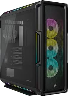 Photo 1 of CORSAIR iCUE 5000T RGB Mid-Tower ATX PC Case-208 Individually Addressable RGB LEDs-Fits Multiple 360mm Radiators-Easy Cable Management-3 Included CORSAIR LL120 RGB Fans
