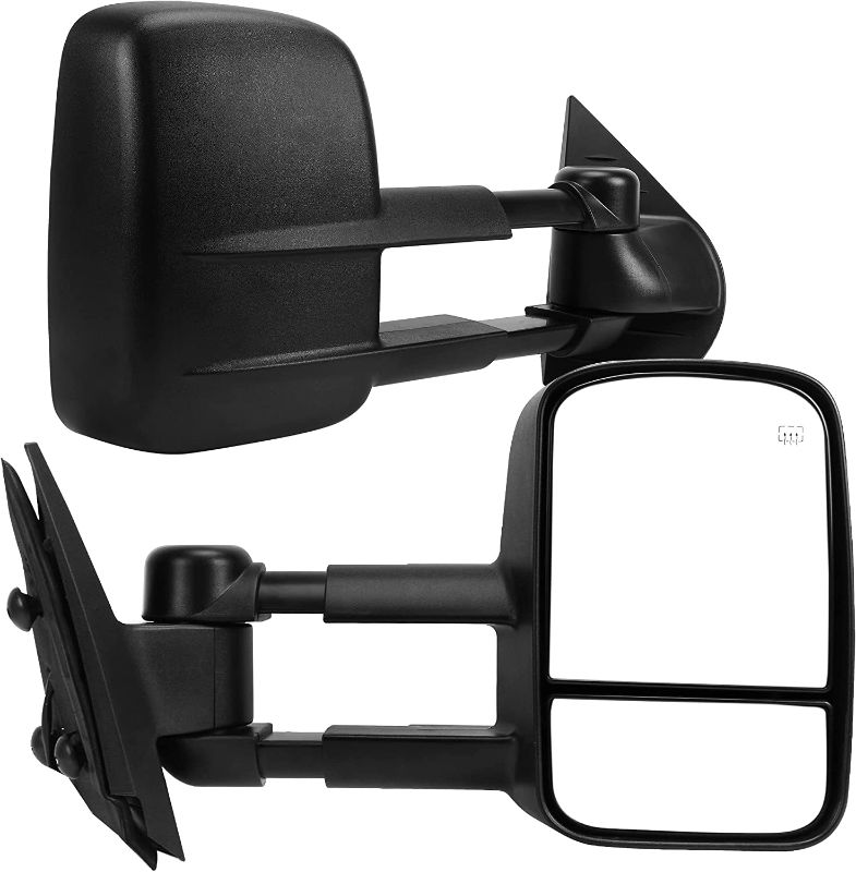 Photo 1 of  Towing Mirrors Compatible with 07-14 Chevy Silverado GMC Sierra 1500/2500/3500 Yukon Power Heated Side Mirrors, 2 Pack
