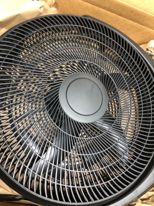 Photo 3 of (Major Damage) HealSmart 20 Inch 3-Speed Plastic Floor Fan