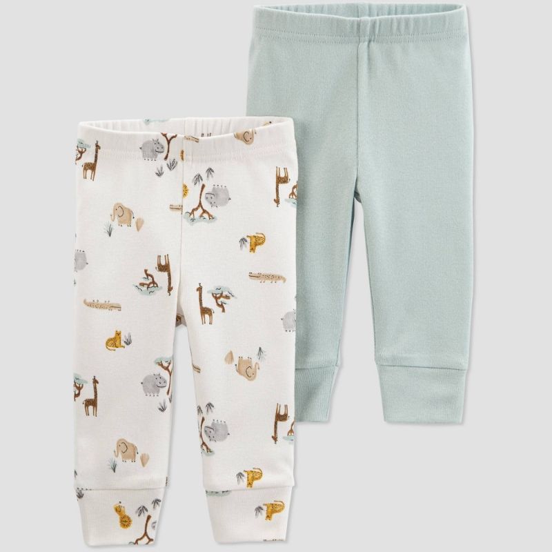 Photo 1 of Baby 2pk Safari Pull-on Pants - Just One You® Made by Carter's Green/Gray  3m
