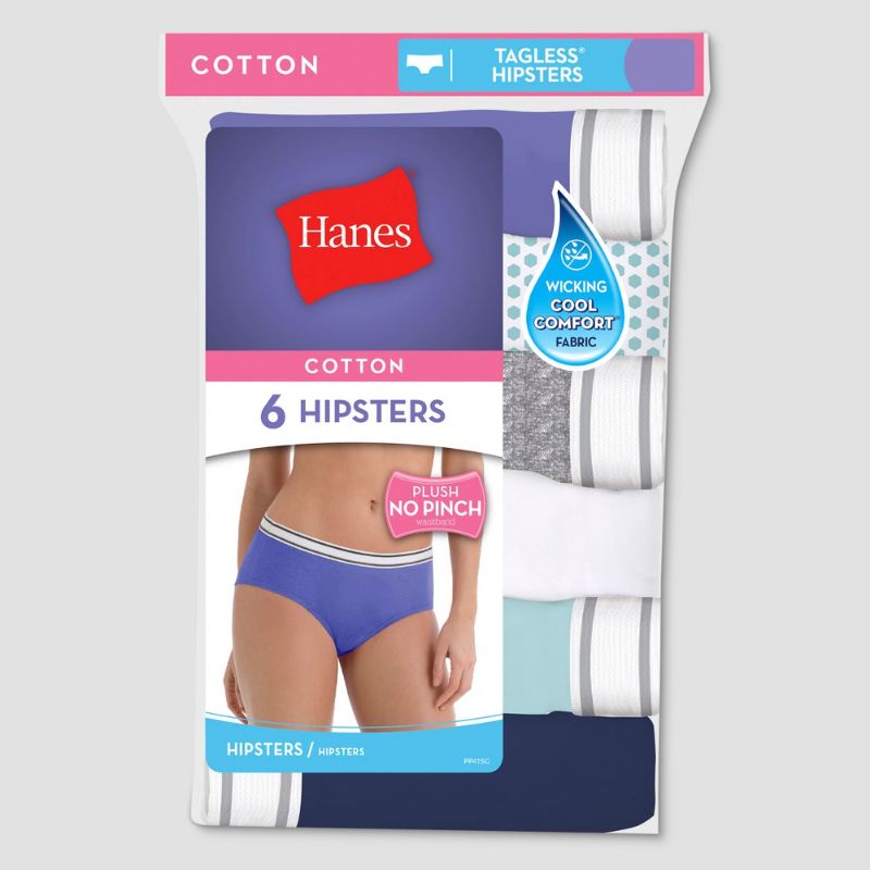 Photo 1 of Hanes Women's Cotton Pk PP41SC Hipster Underwear Briefs - Colors Vary
  6