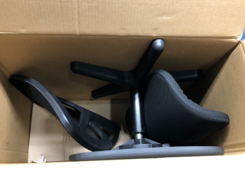 Photo 2 of (Incomplete - Parts Only) Flash Furniture Low Back Black Mesh Swivel Task Office Chair with Curved Square Back
