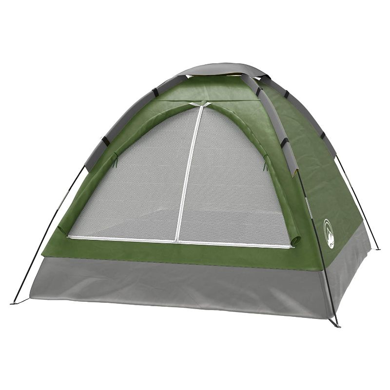 Photo 1 of 2 Person Dome Tent - Rain Fly & Carry Bag - Easy Set Up-Great for Camping, Backpacking, Hiking & Outdoor Music Festivals by Wakeman Outdoors (Green)
